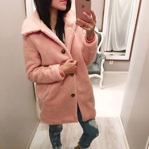 Blush Teddy Coat